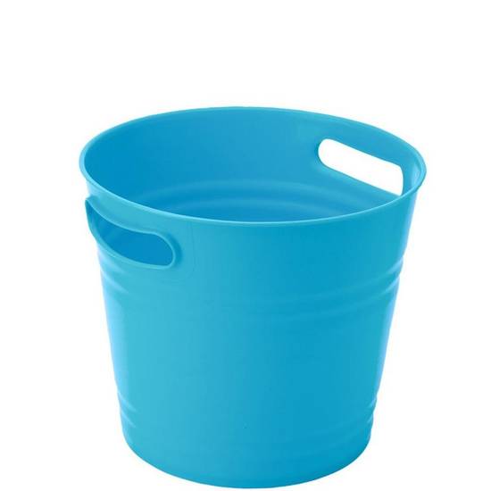 Caribbean Blue Plastic Ice Bucket