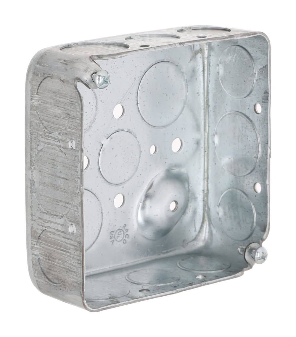 Hubbell RACO 2 -Gang Galvanized steel New work Square Electrical Box