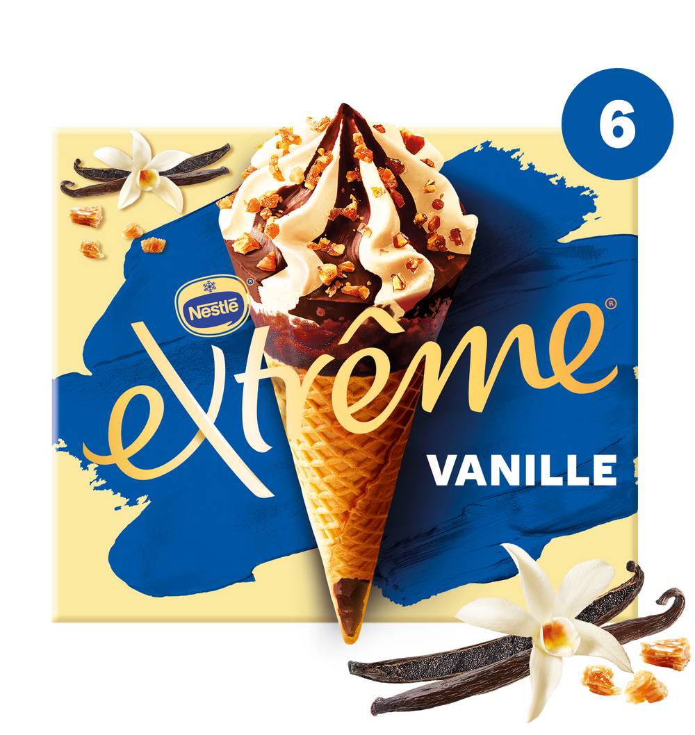 Nestlé - Extreme glace cône pépites nougatine (vanille)