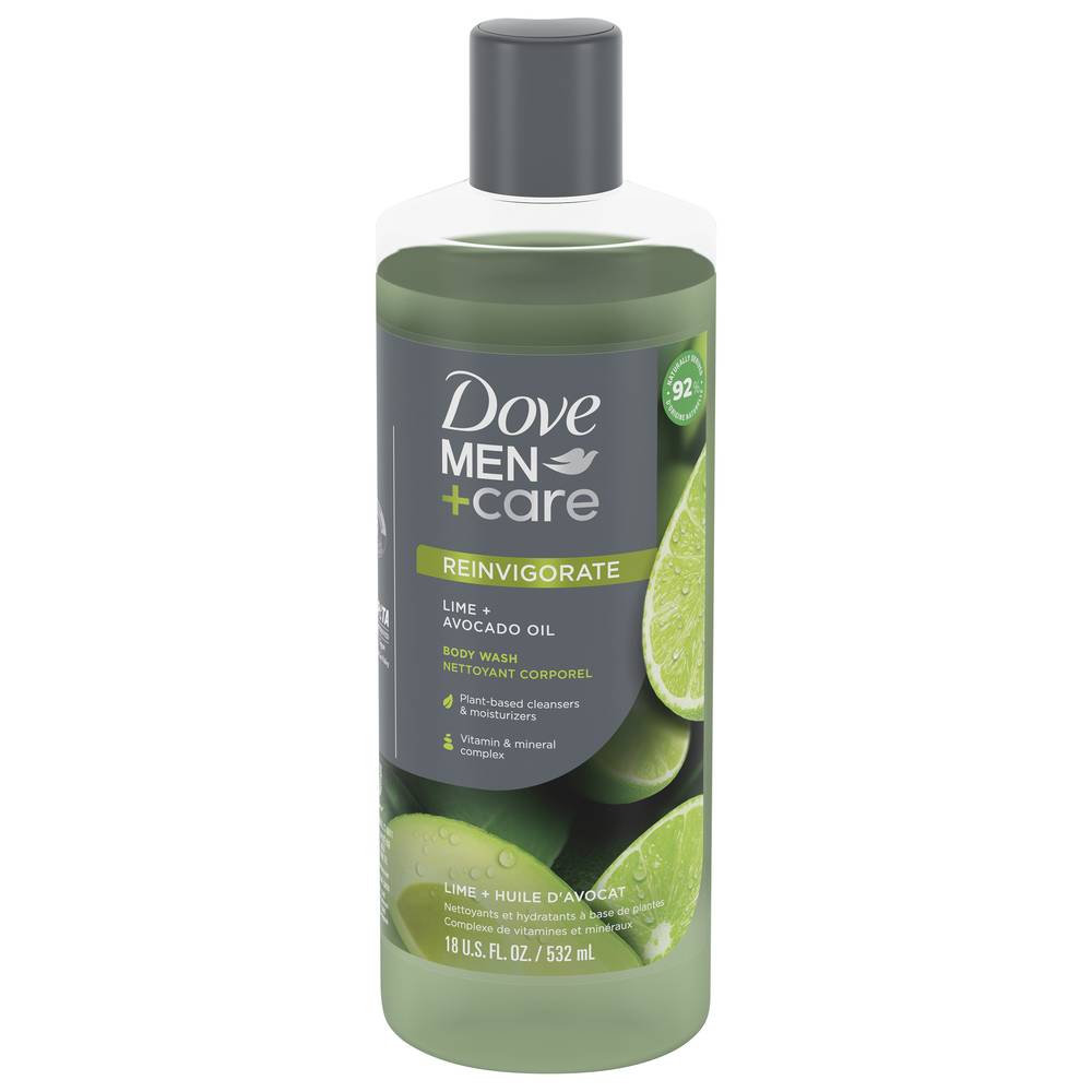 Dove Men+Care Hydrating Body Wash Lime + Avocado Oil