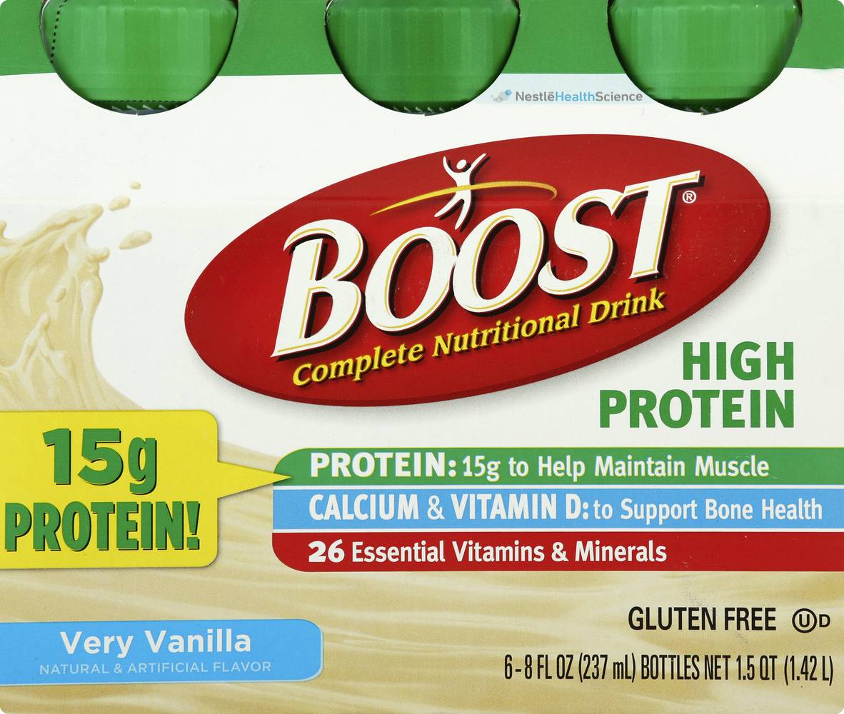 Boost Nestle Very Vanilla Balanced Nutritional Drink (6 x 8 fl oz)