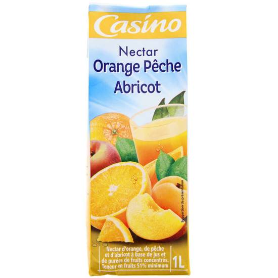 Nectar orange pêche abricot 1l CASINO