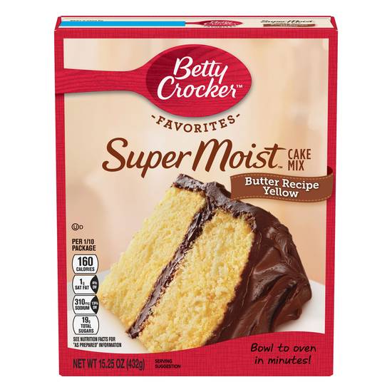 Betty Crocker Super Moist Butter Recipe Yellow Cake Mix