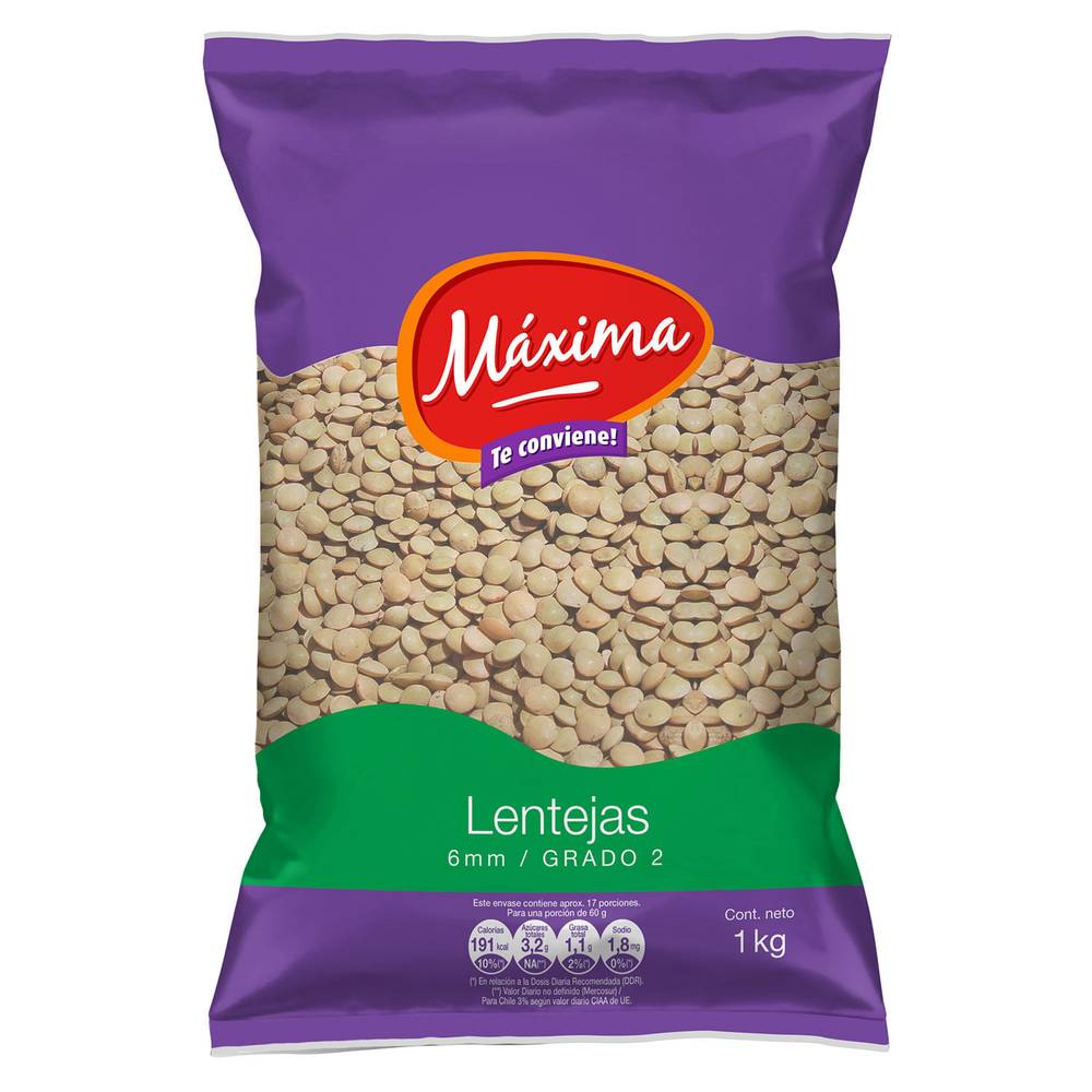 Máxima · Lentejas 6mm (1 kg)