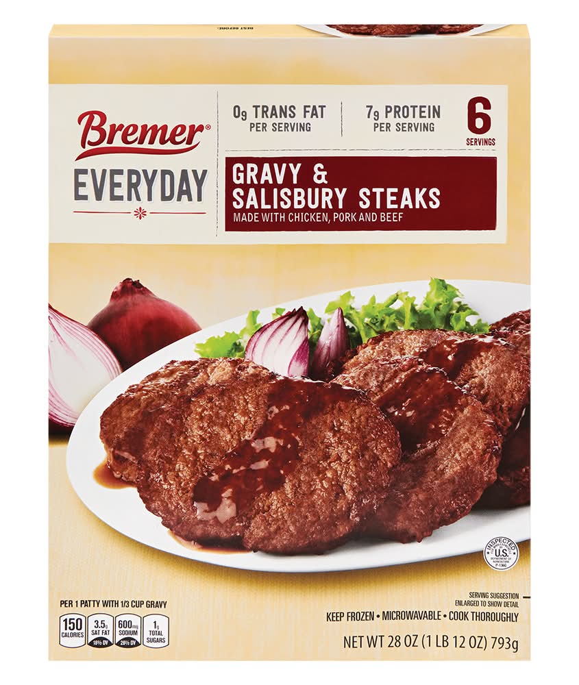 Bremer Everyday Gravy & Salisbury Steaks (28 oz)