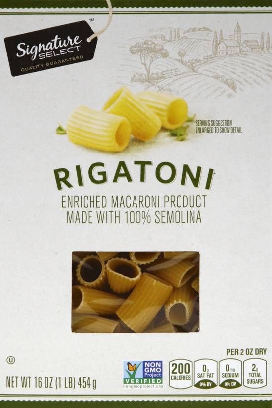 Signature Select Rigatoni Pasta Made With Semolina (16 oz)