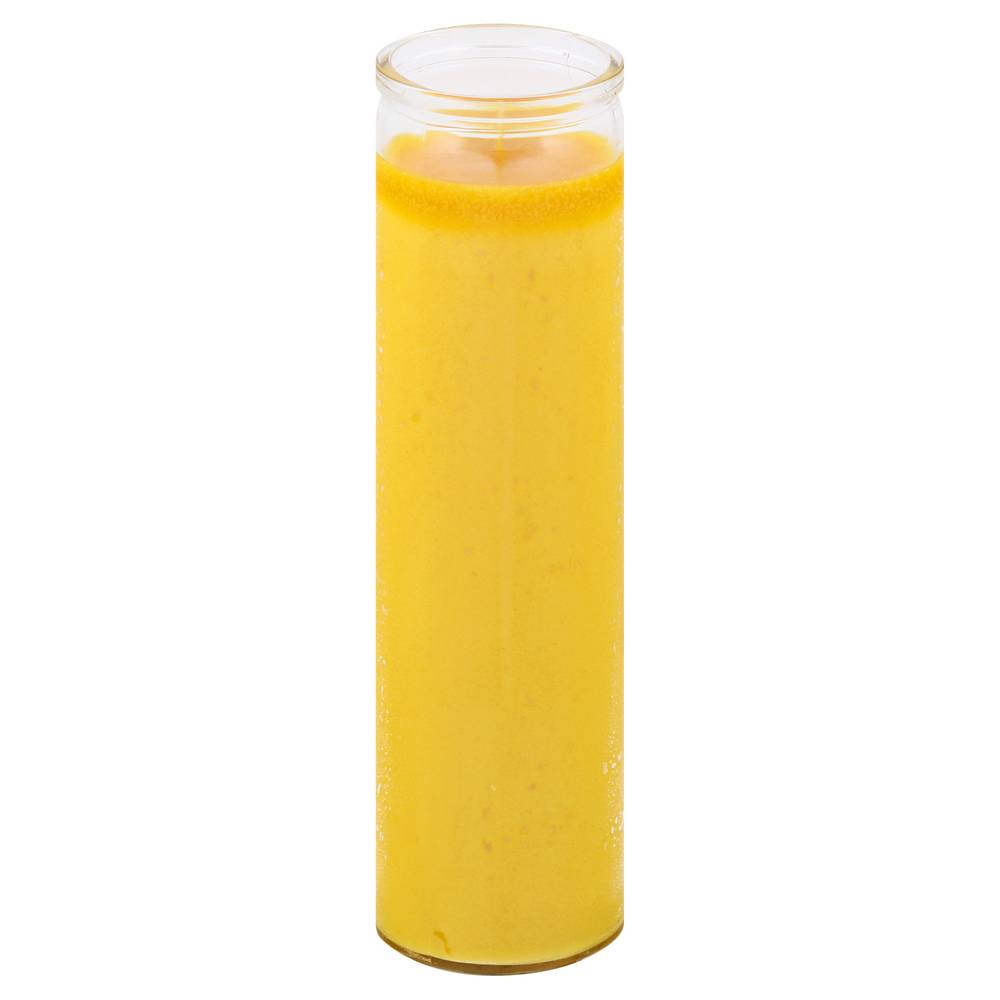 St. Jude Yellow Candle in Glass 8.3 in (1 ct)