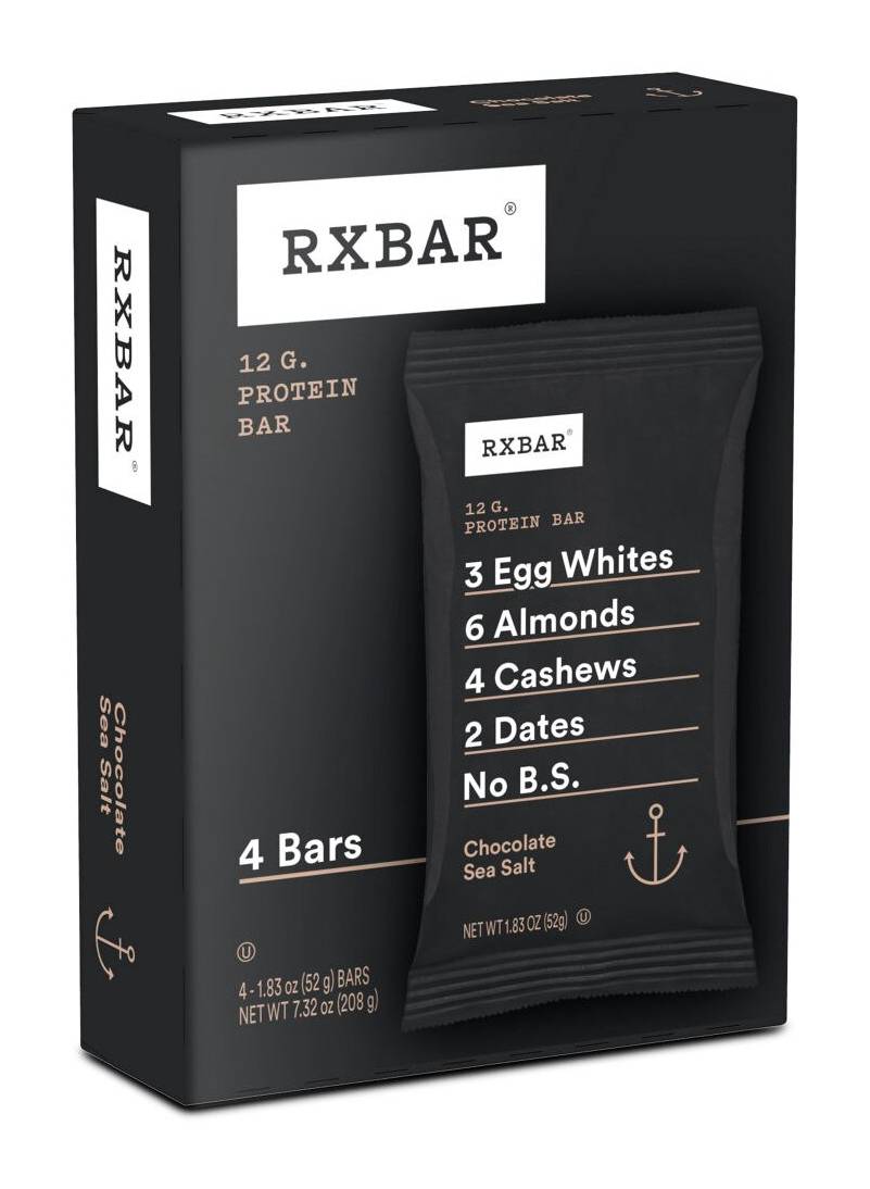 Rxbar Protein Bar, Chocolate Sea Salt, 4 Ct