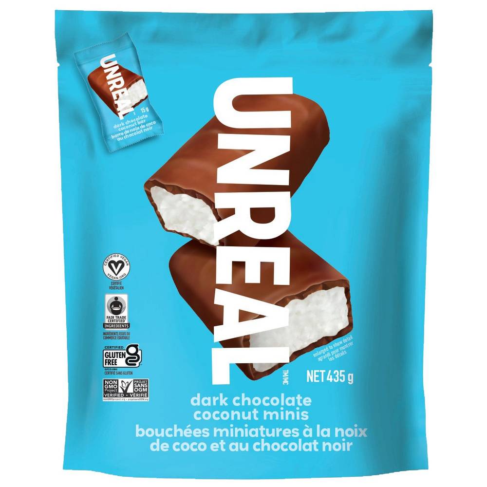 Unreal Coconut Mini Bars (Dark Chocolate )