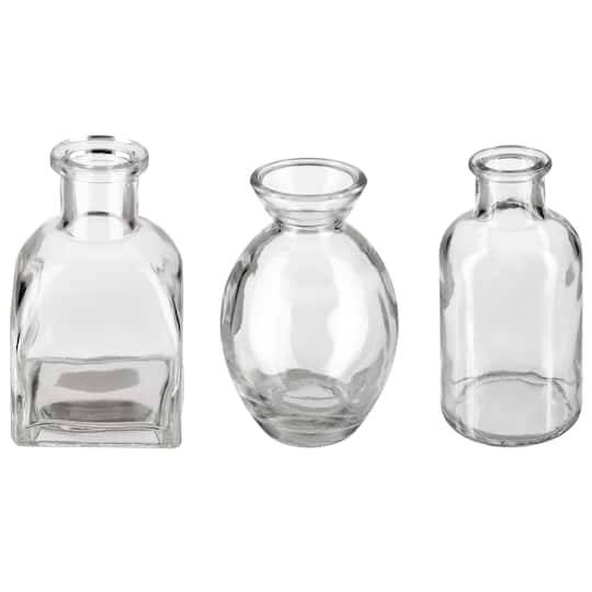 Celebrate It Mixed Wedding Favor Glass Vases, Clear