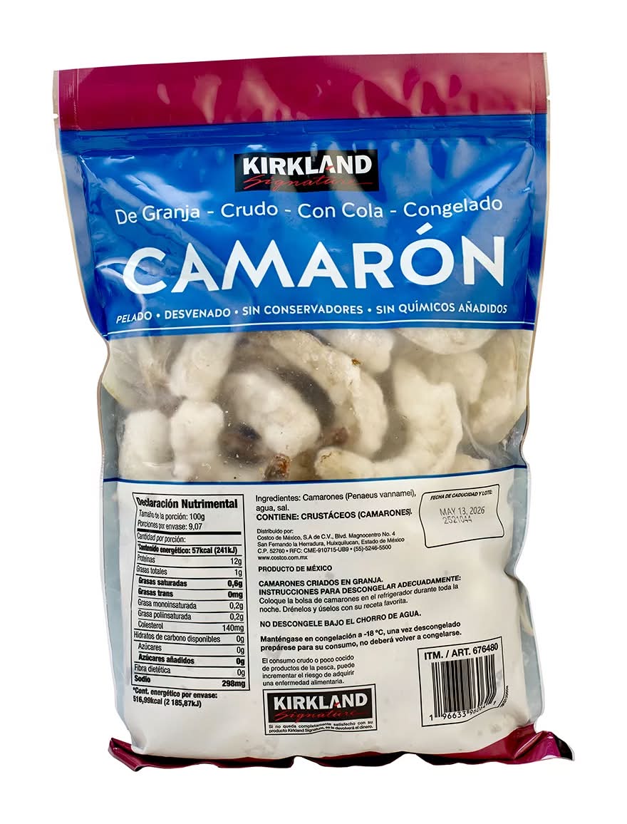 Kirkland Signature · Camarón crudo pelado con cola (454 g)