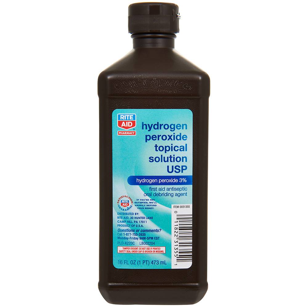 Rite Aid Hydrogen Peroxide Topical Solution USP (16 oz)