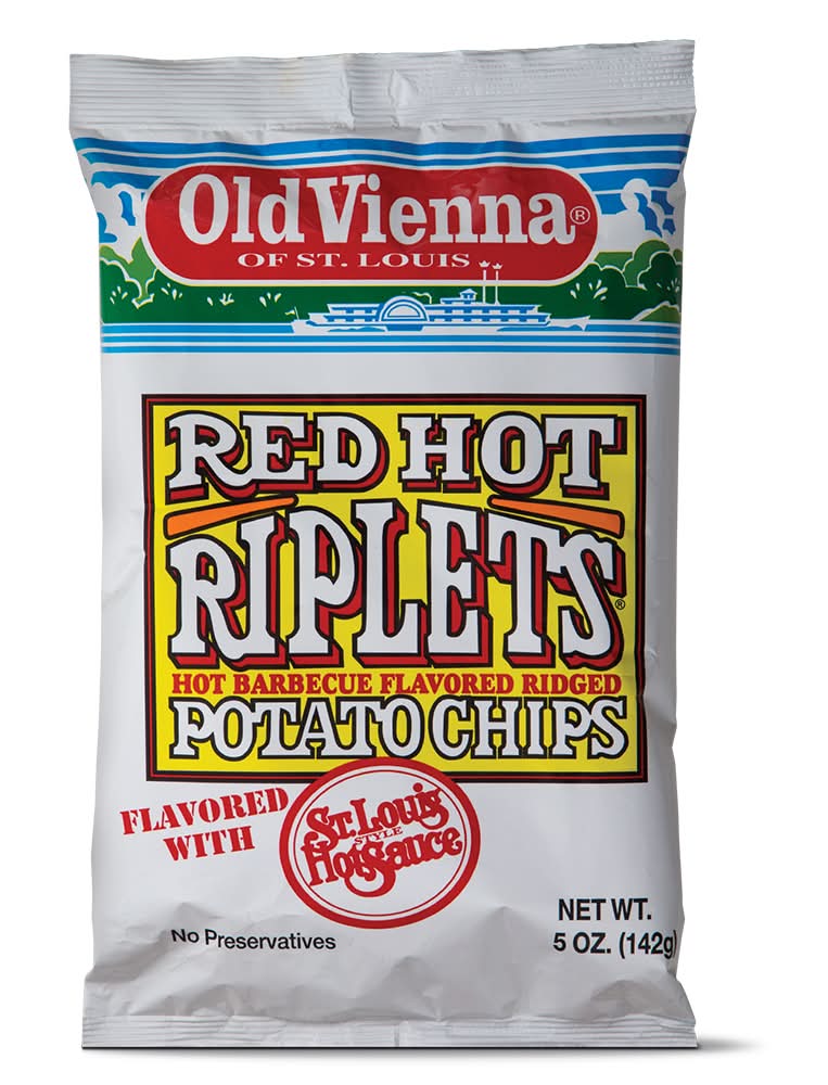 Old Vienna St. Louis Red Hot Riplets Potato Chips (5.2 oz)