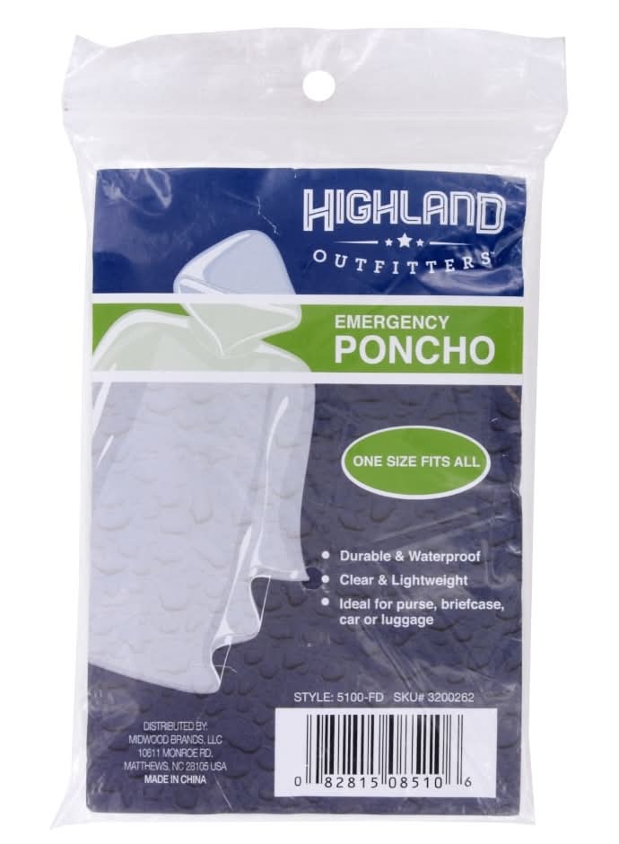 Highland Outfitters Emergency Poncho