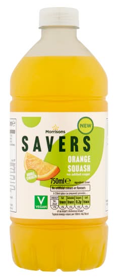 Morrisons Savers Orange Squash (750ml)