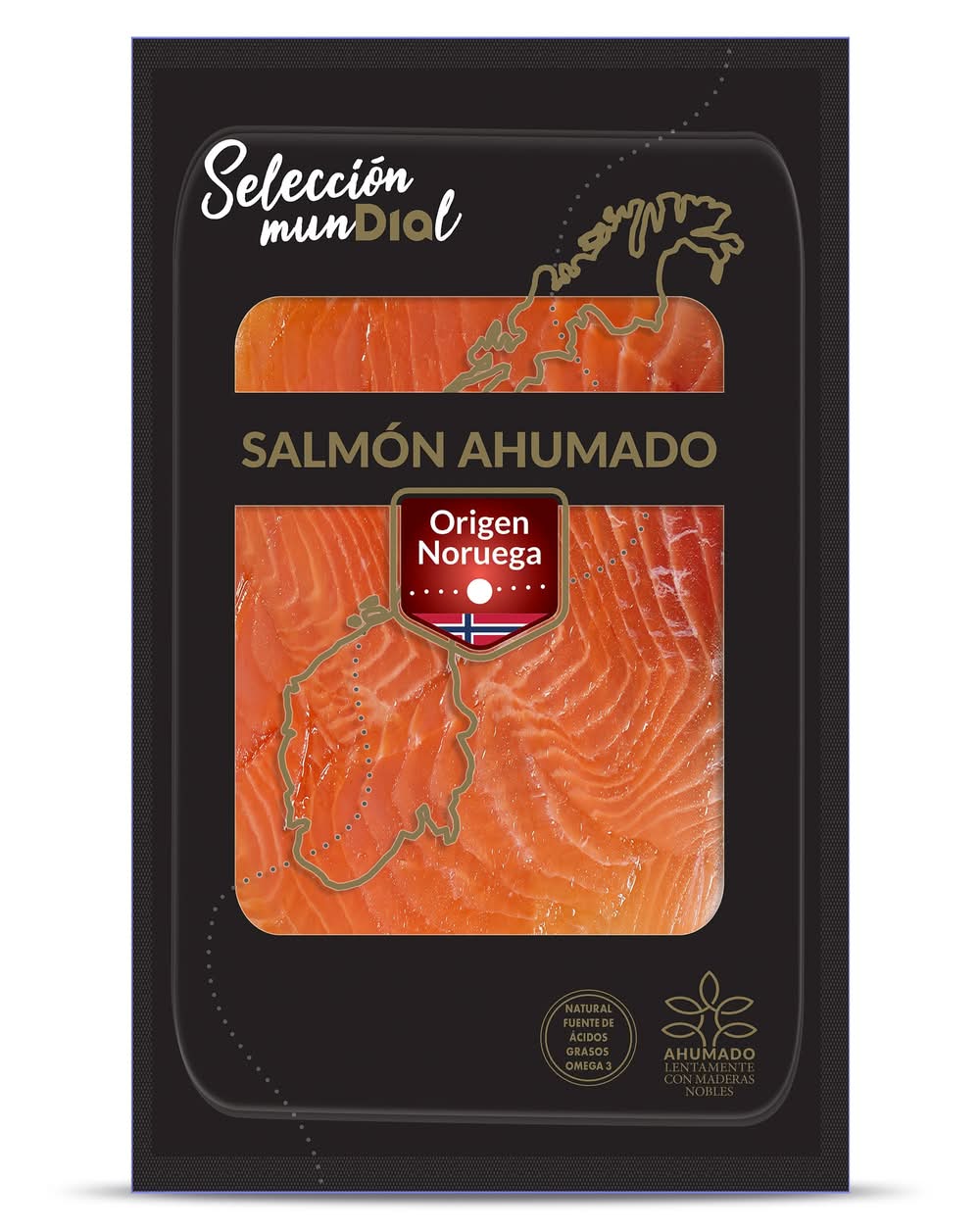 Salmón Ahumado Selección Mundial De Dia Sobre 100 G