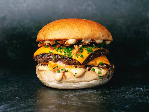 Confit Garlic Cheeseburger