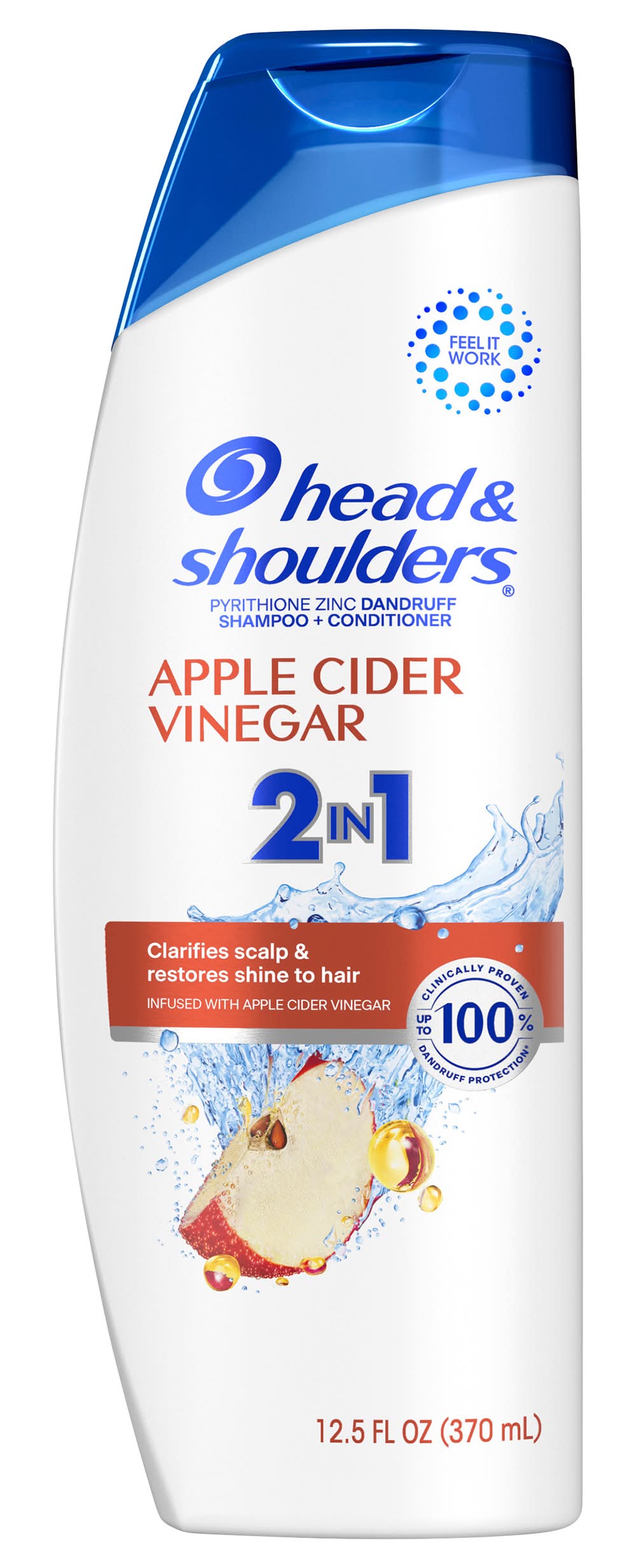 Head & Shoulders Apple Cider Vinegar 2 in 1 Dandruff Shampoo and Conditioner (12.5 fl oz)