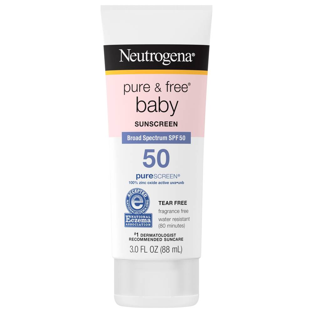 Neutrogena Pure & Free Spf 50 Baby Water Resistant Sunscreen (3 fl oz)