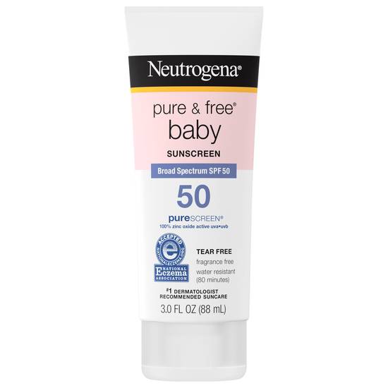Neutrogena Pure & Free Spf 50 Baby Water Resistant Sunscreen (3 fl oz)