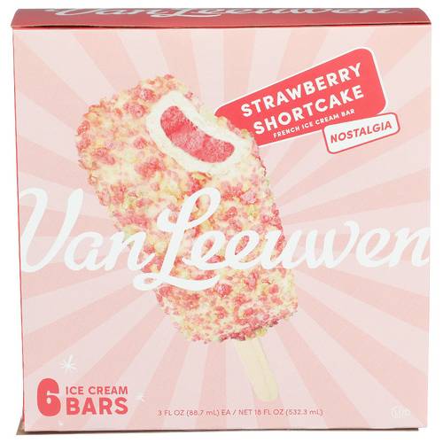 Van Leeuwen Shortcake French Ice Cream Bars (Strawberry)
