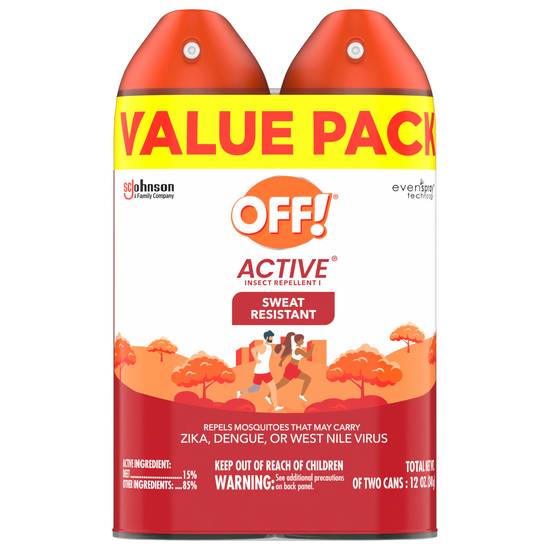 Off! Active Insect Repellent Outdoor Sports & Sweat Bug Spray