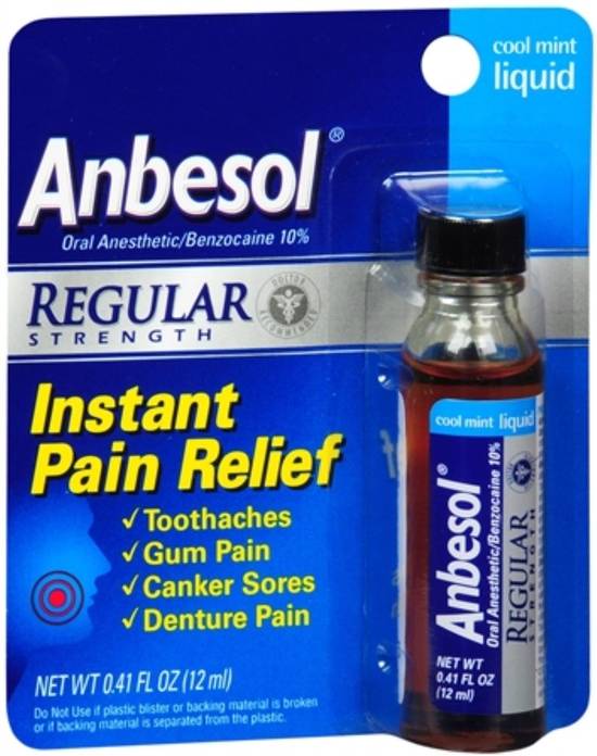 Anbesol Regular Strength Cool Mint Oral Anesthetic
