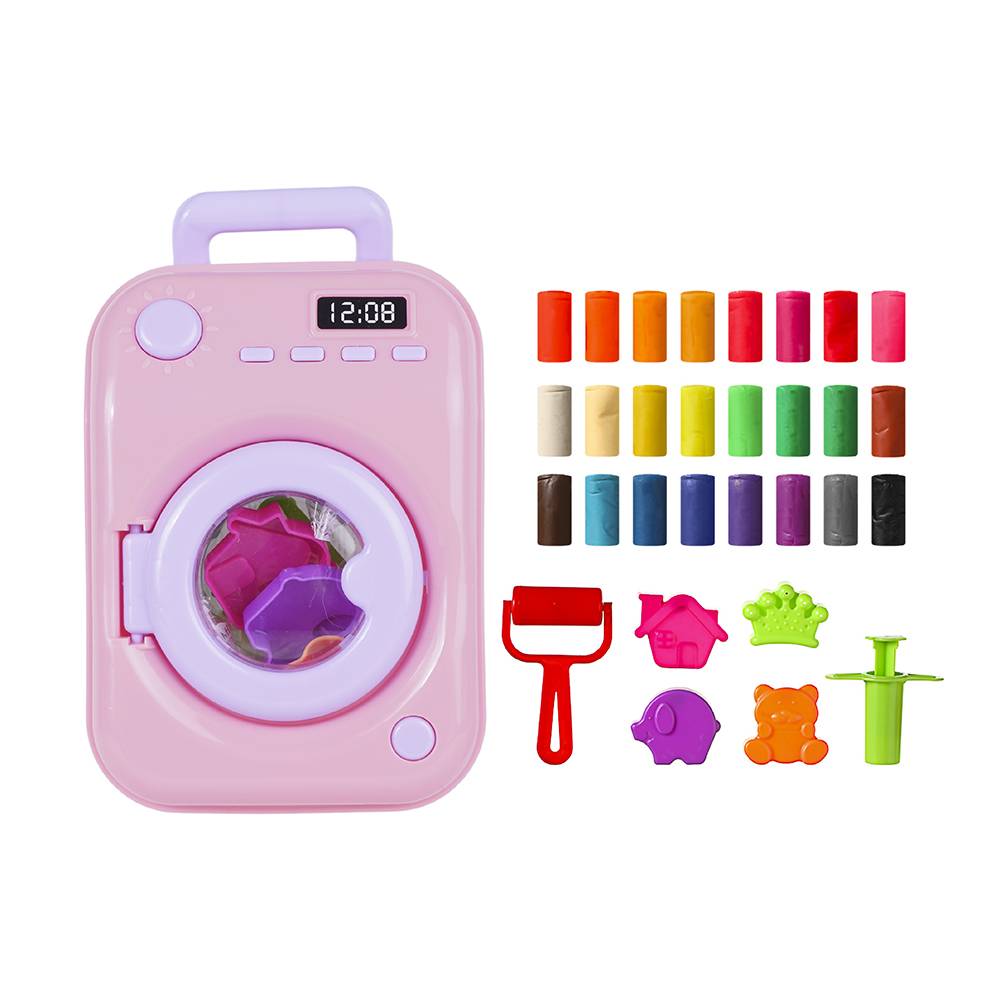 Miniso caja de plastilina lavadora rosa (set 32 piezas)