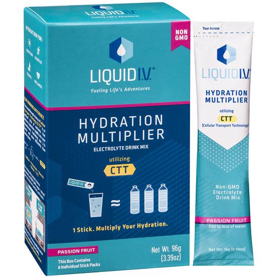Liquid I.V. Hydration Multiplier Passion Fruit (0.56 oz x 6 ct)