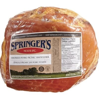Springer's Meats Smoked Pork Picnic Shoulder