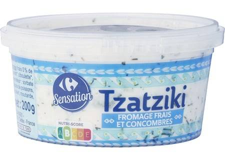Tzatziki fromage et concombres CARREFOUR SENSATION - le pot de 200g