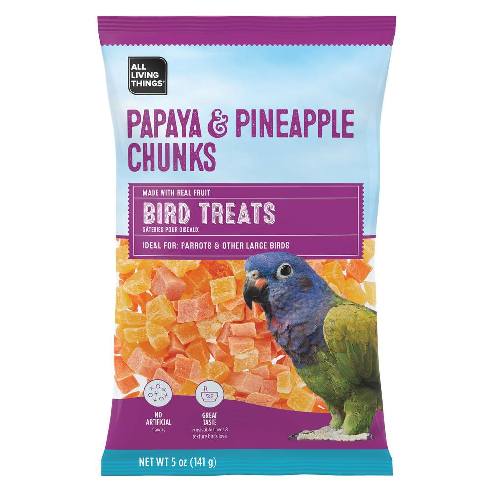 All Living Things® Papaya & Pineapple Chunks Bird Treat (Color: Assorted, Size: 5 Oz)