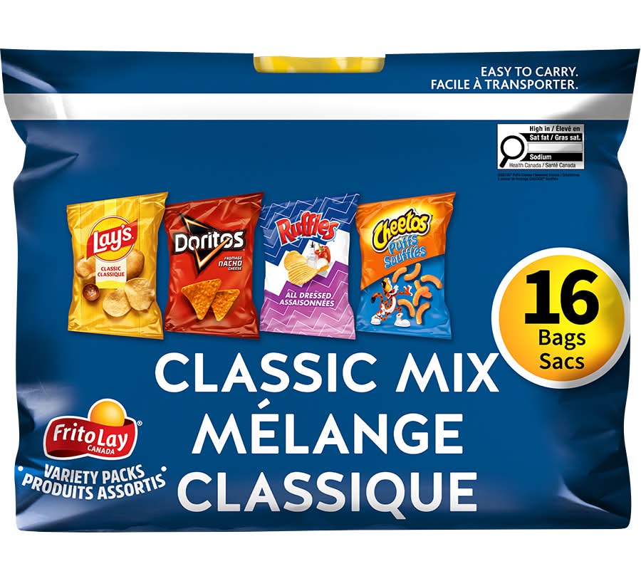 Frito-Lay Classic Mix Melange Classique Snacks (448 g, 16 ct)