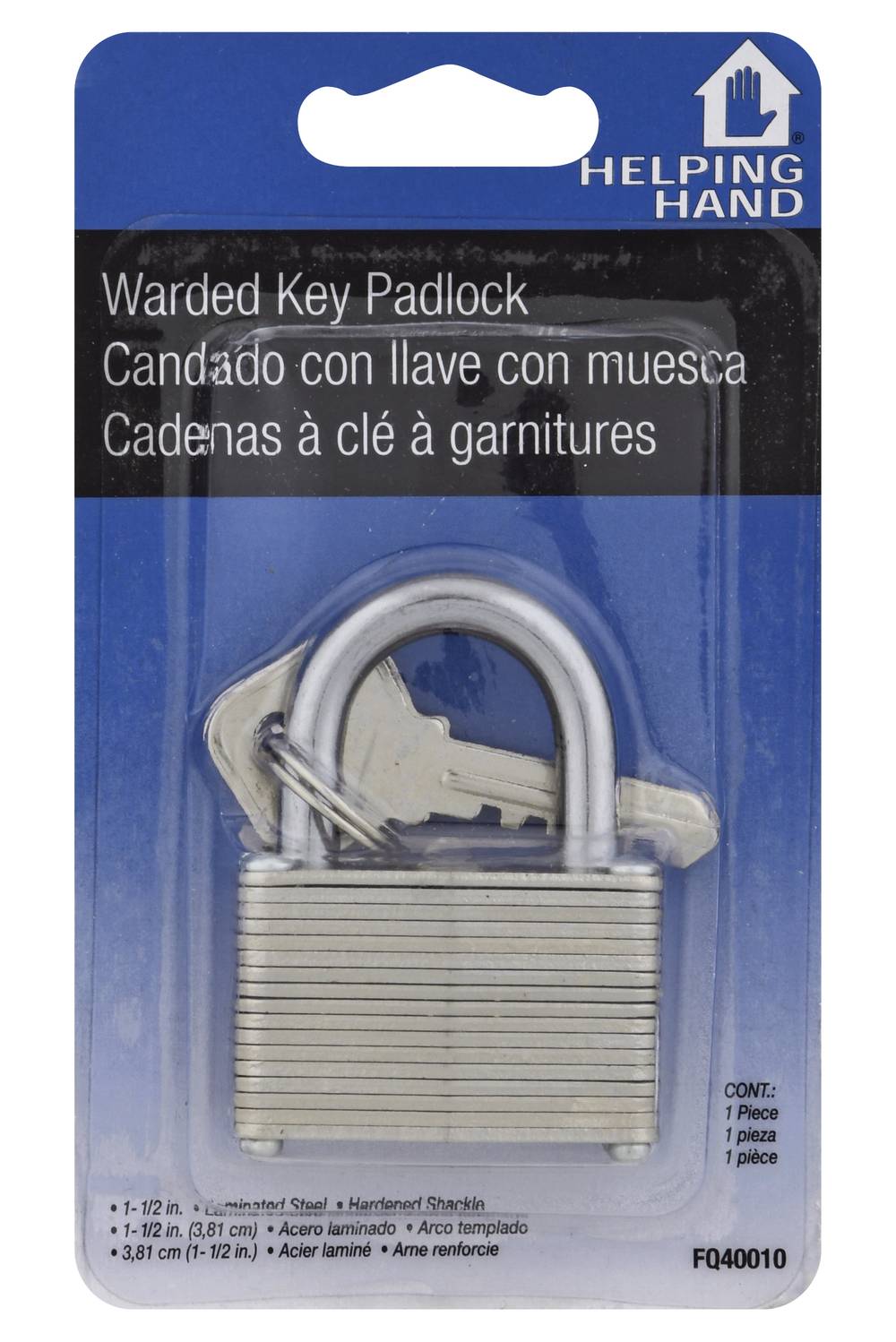 Helping Hand Warded Key Padlock