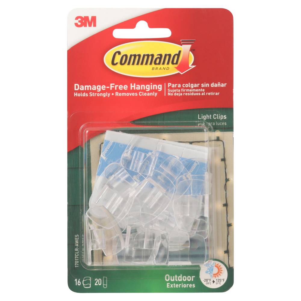 Command Damage-Free Hanging Outdoor Light Clips