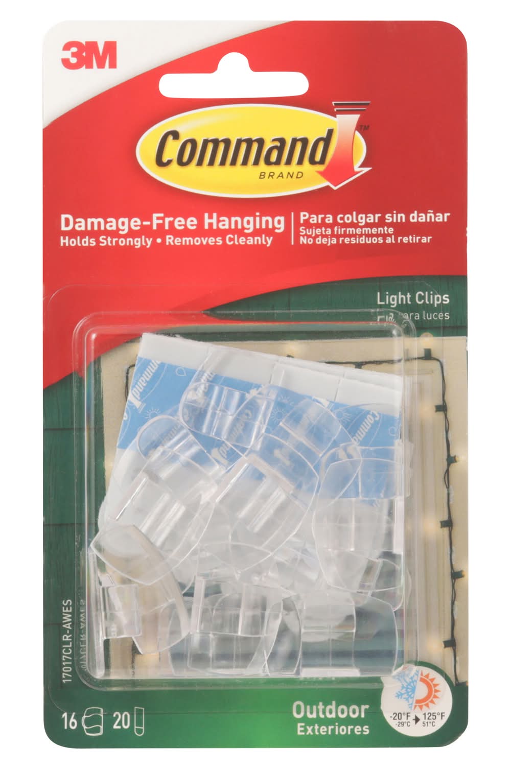 Command Damage-Free Hanging Outdoor Light Clips (1.6 oz)