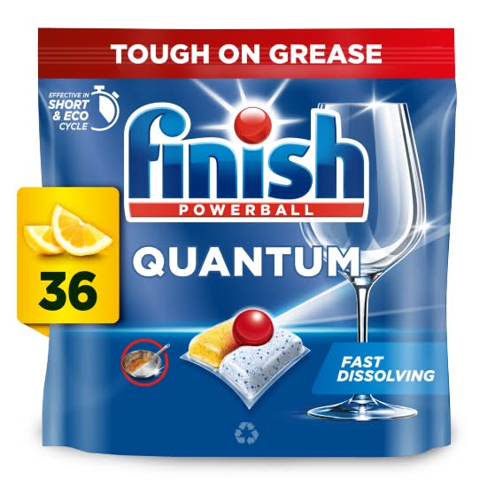 Finish Lemon, Quantum All in One Dishwasher Tablets (36 pack)
