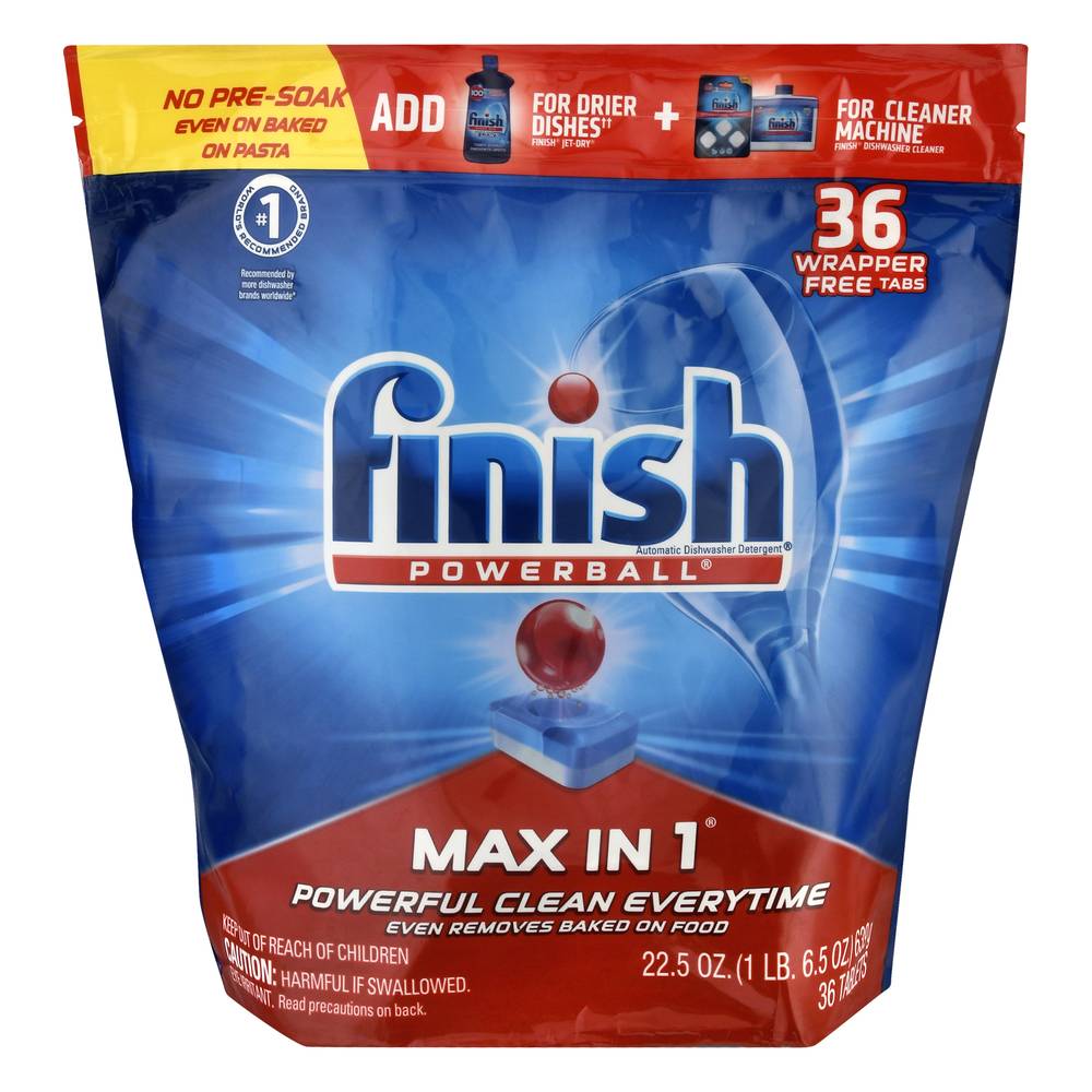Finish Powerball Max Automatic Dishwasher Detergent Tabs