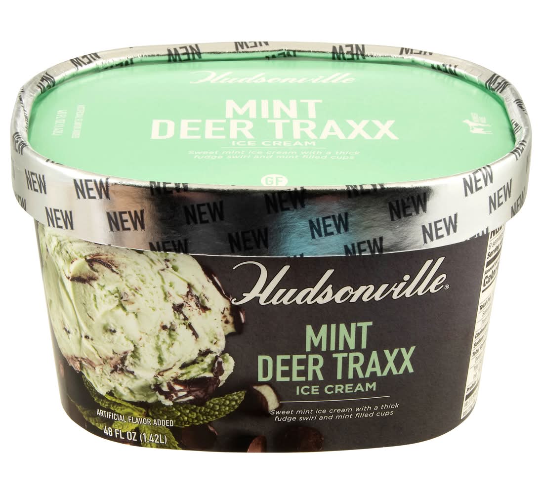 Hudsonville Ice Cream Mint Deer Traxx 48Oz