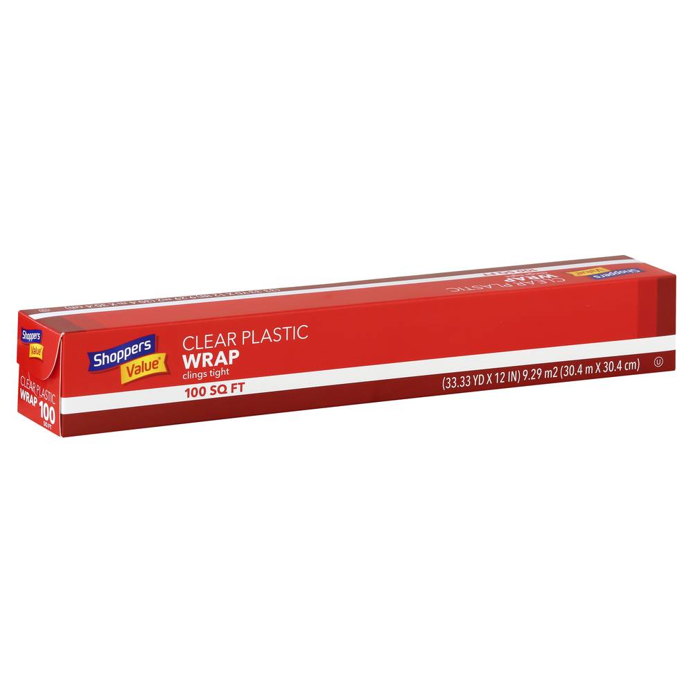 Shoppers Value 100 Sq ft Clear Plastic Wrap (1 roll)