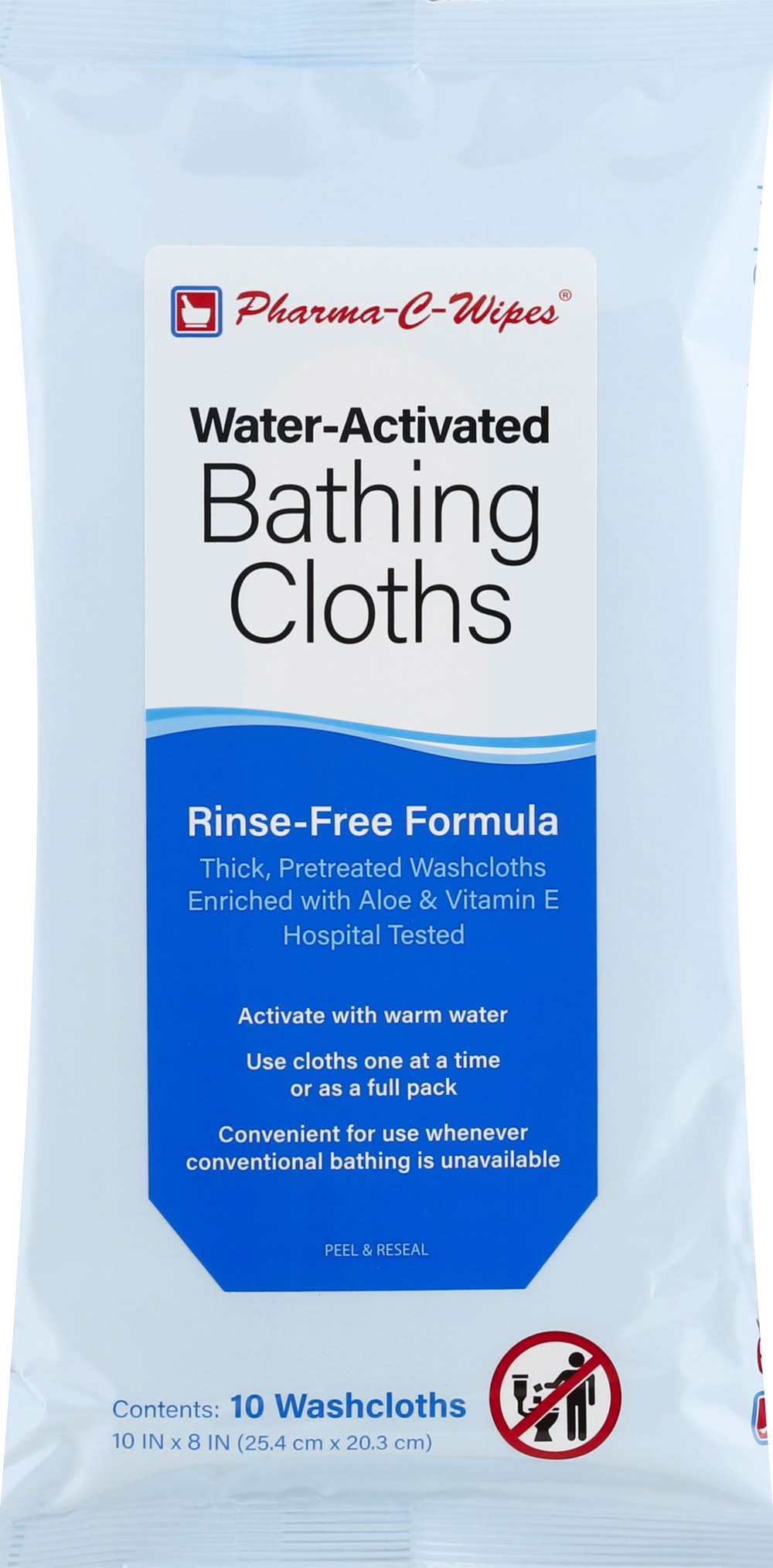 Pharma C Wipes Water-Activated Bathing Cloths (3.2 oz)