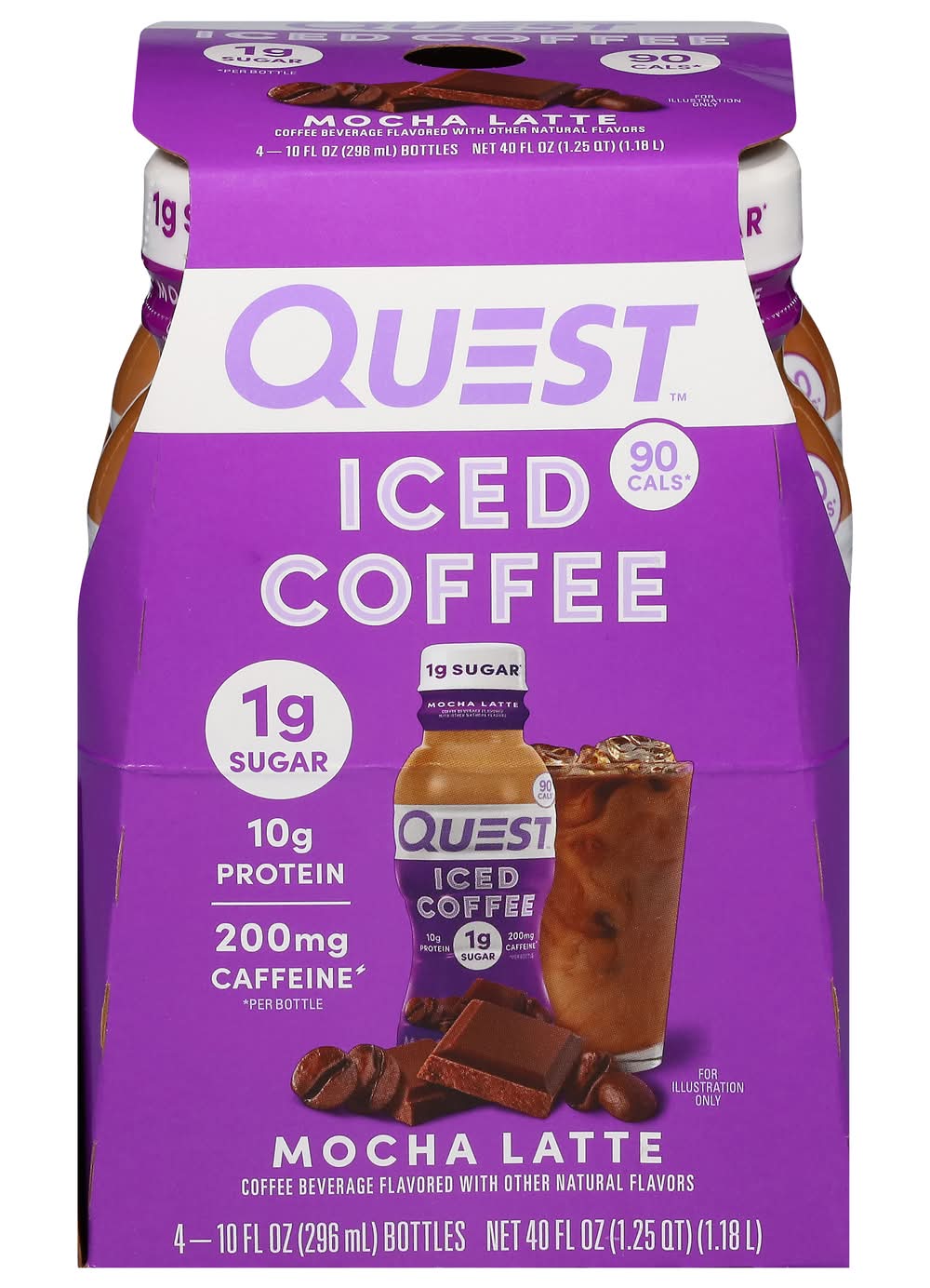 Quest Iced Coffee, Mocha Latte (4 x 10 fl oz)