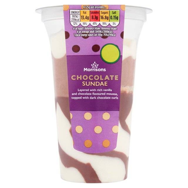 Morrisons Sundae Ice Cream (vanilla-chocolate)