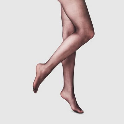 A New Day 20D Sheer Control Top Tights, Women, M-L, Black