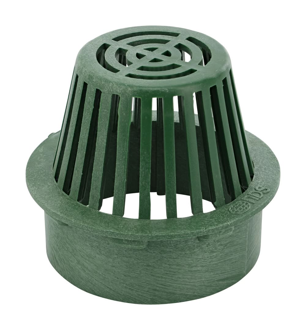 NDS 6-in Plastic Round Atrium Drainage Grate, Green