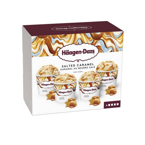 Haagen Dazs salted caramel crème glacée caramel beurre salé mini pots 4x95m L