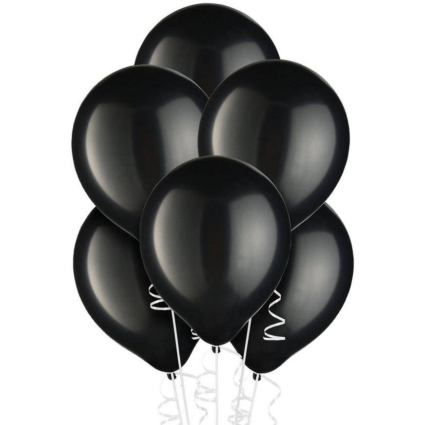 Party City Uninflated Pearl Balloons (12 inch/black)