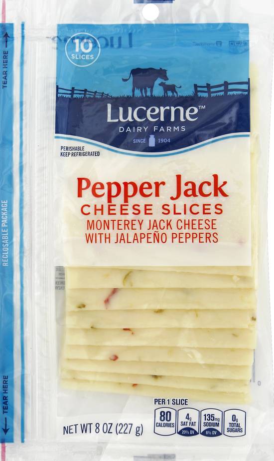 Lucerne Pepper Jack Cheese Slices (10 ct)