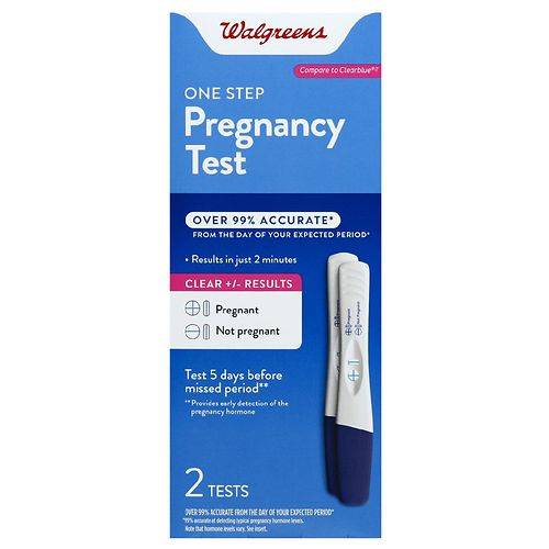 Walgreens One Step Pregnancy Tests - 1.0 ea