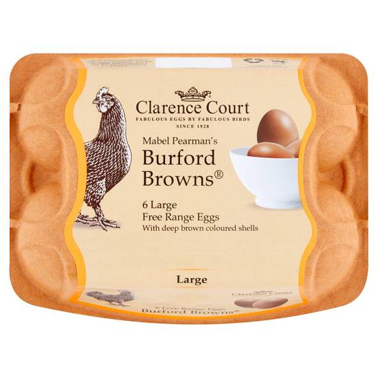 Clarence Court Mabel Pearmans's Burford Browns Large Free Range Eggs x6